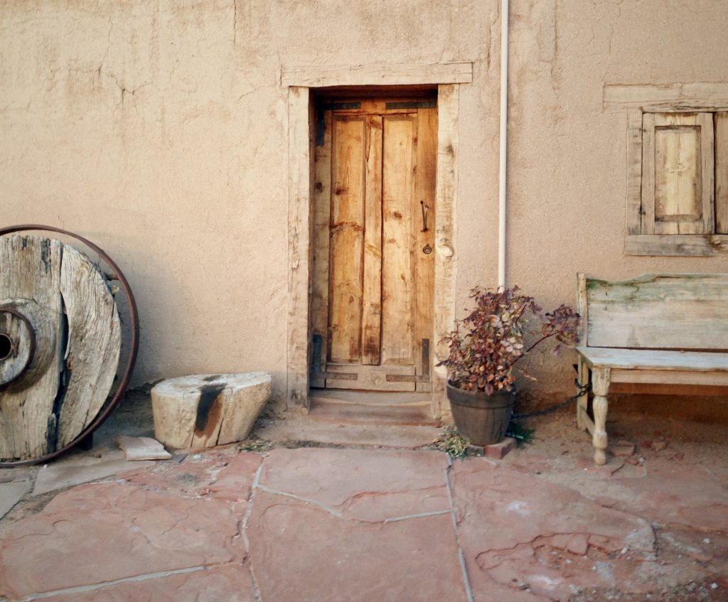 Rustic desert pueblo house