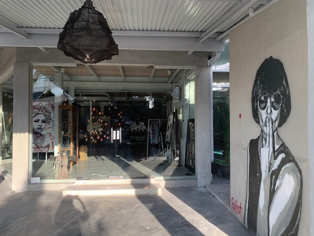 Indonesian Graffiti artist Quint in Nyaman Gallery, Bali