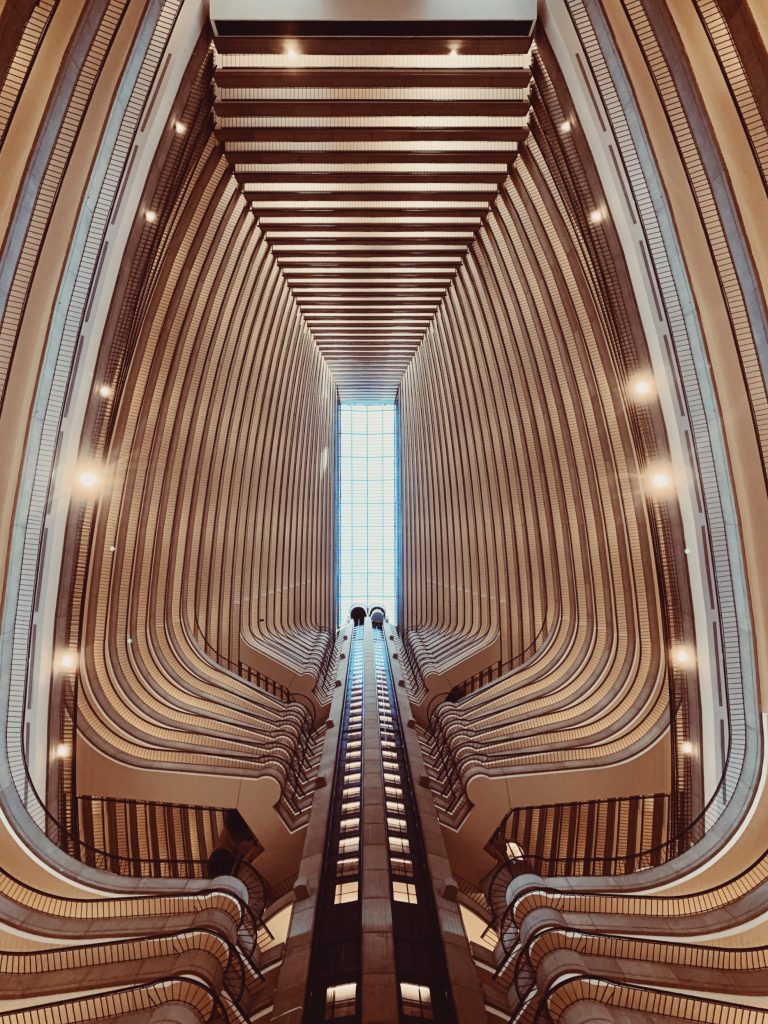 Marriott Marquis Indoors looking up.