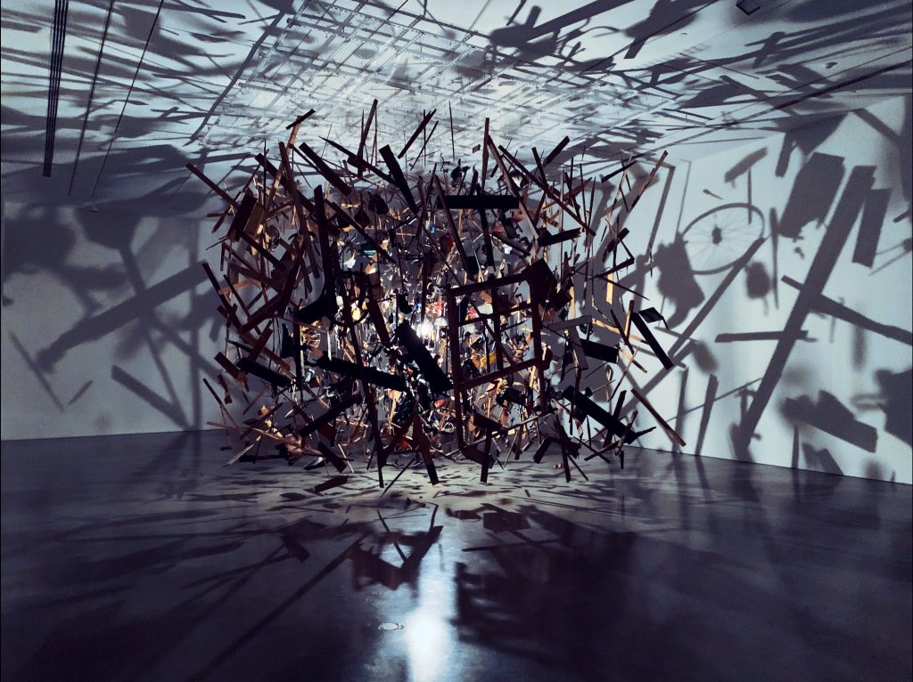 Cornelia Parker. Cold Dark Matter Installation.