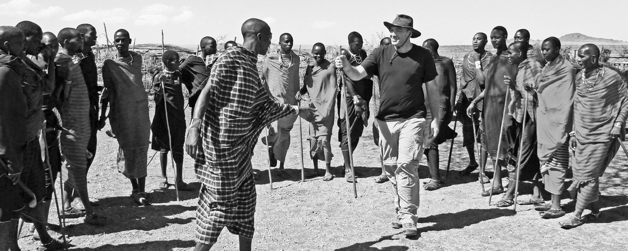 Colin S. Johnson with Maasai Tribe