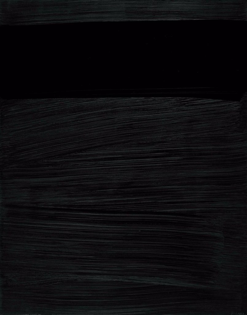 The brushstroke detail of Soulages