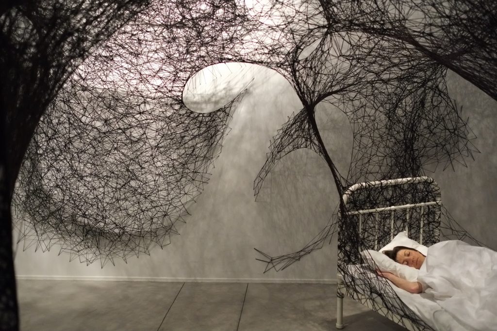 Sleeping Exibition by Japanse artist 