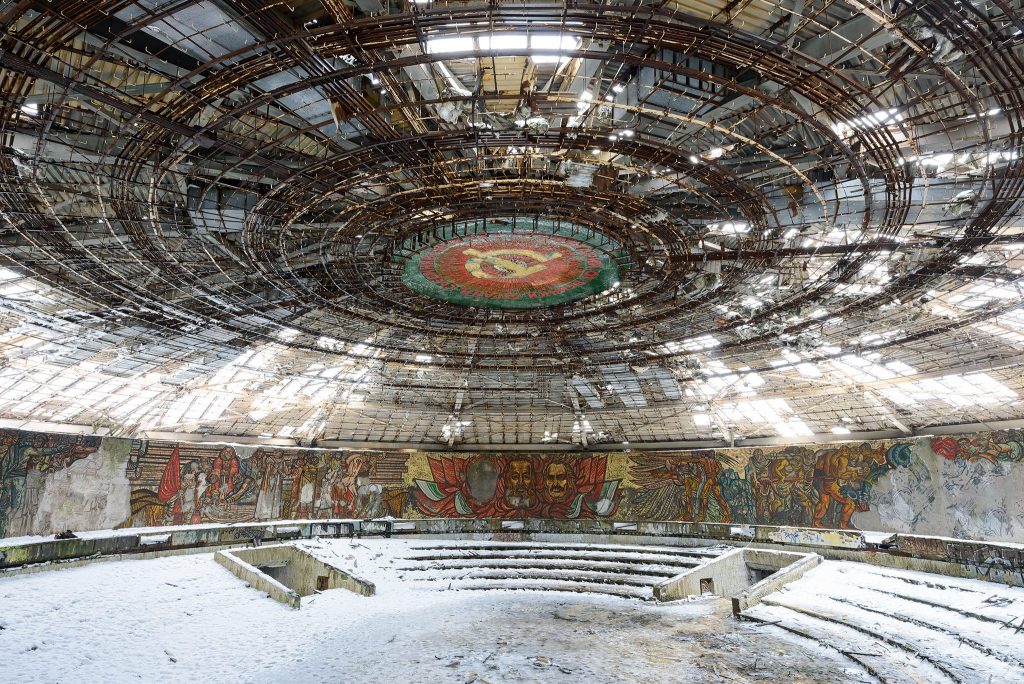 Abandoned monument of Buzludzha in Bulgaria by Nicola