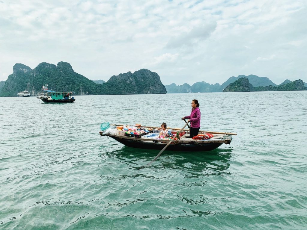 Halong Bay Little boat seller