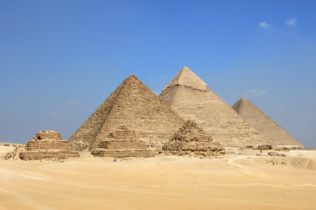 The Pyramids of Giza, Egypt.