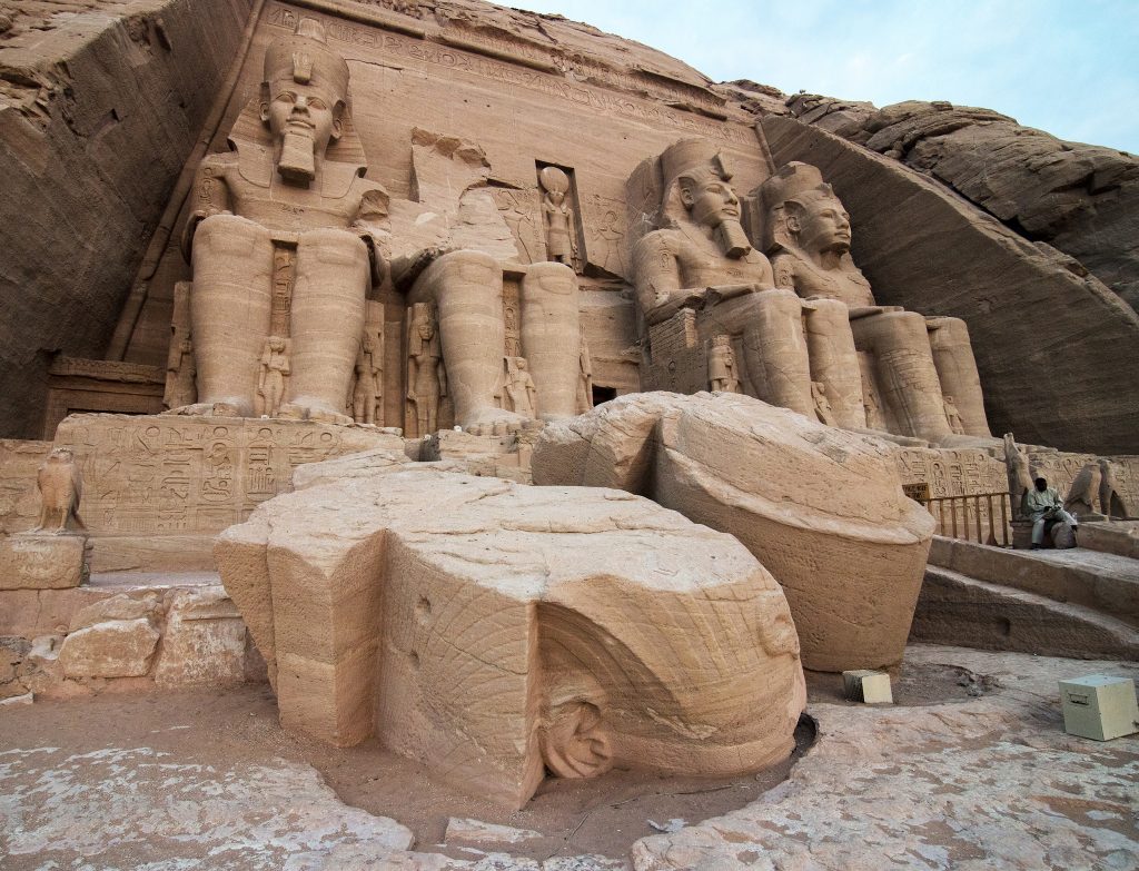 Temple of Ramsses II at Abu Simbel. 