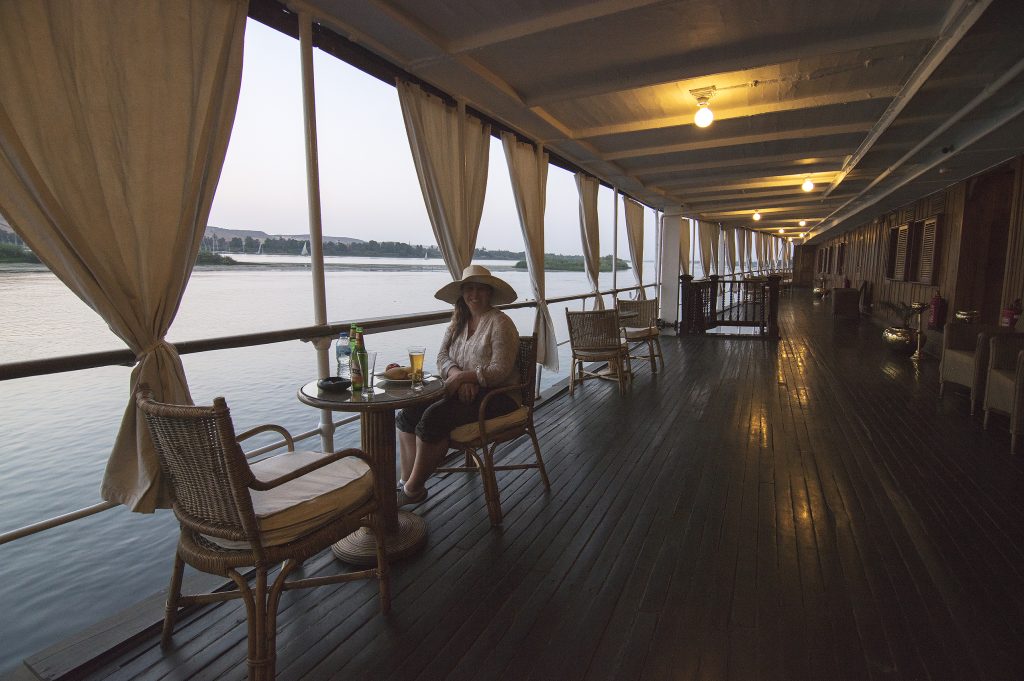 The deck view of the S.S. Sudan in Egypt.