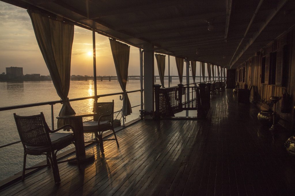 The nile in the evening from the S.S. Sudan. 