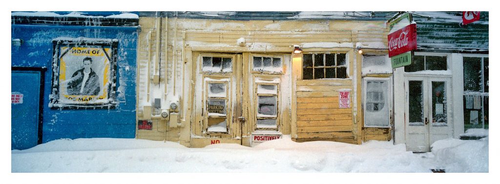 A snowy storefront in America by Horst Hamann