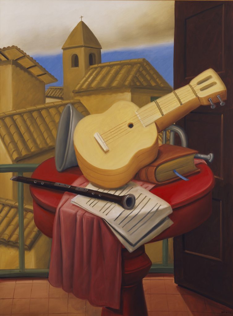 Mandolin on a Chair Botero