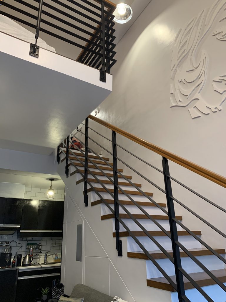 Airbnb loft Manila staircase