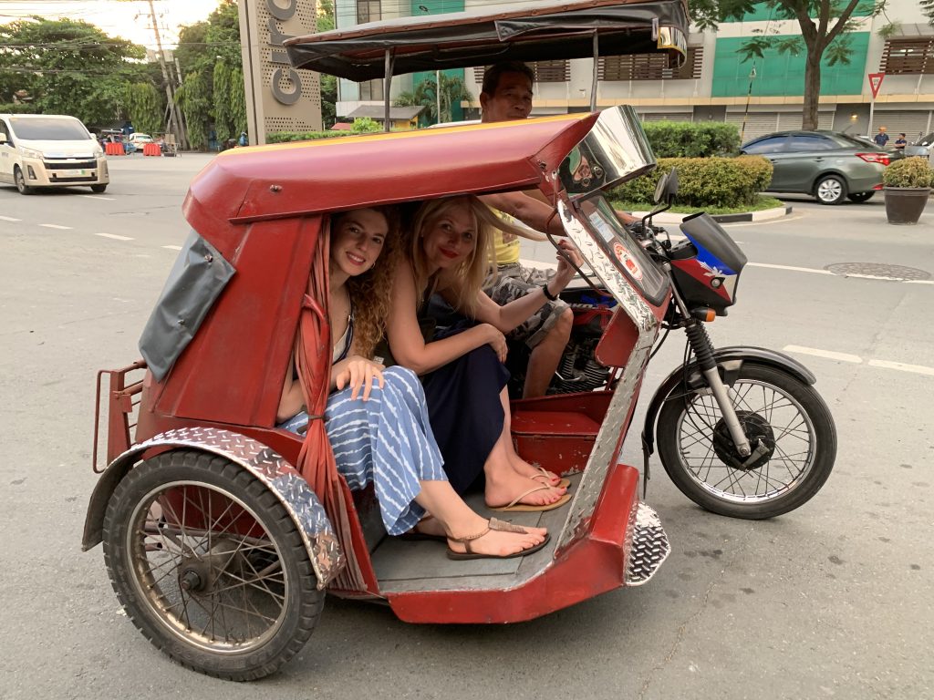 The tricycles in Santa Ana, Manila, the Philippines