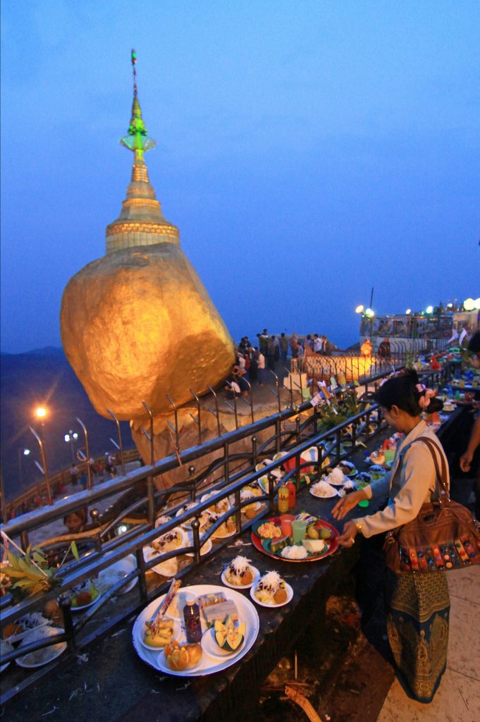 Golden Rock of Kyaitiyo Offering