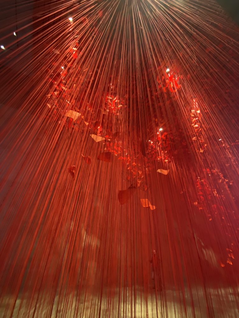 Threads came down like Red Rain at the by Chiharu Shiota at Koenig Galerie in Berlin.