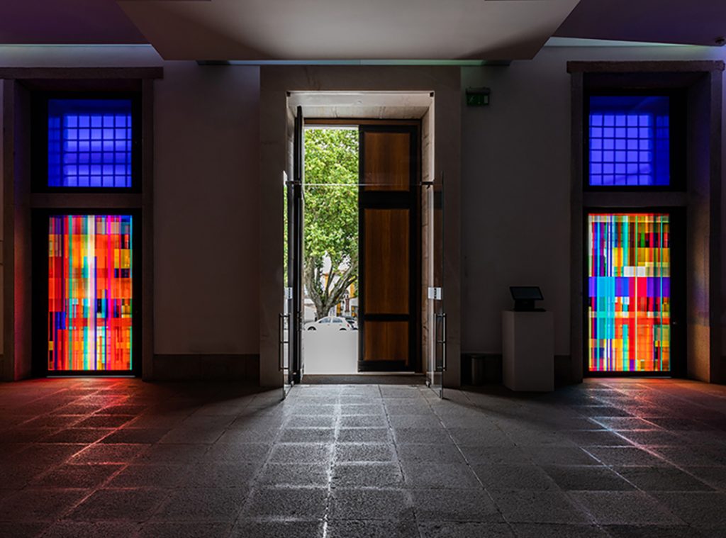 Inside looking outward at the STRATA exhibition in Portugal