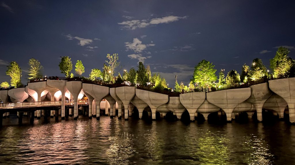 Little Island by Thomas Heatherwick at night by Dragan Strunjas