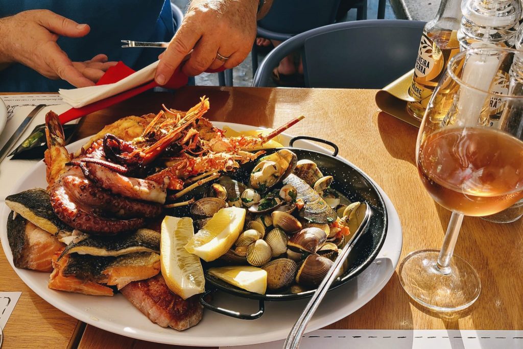 Seafood in Lisbon.